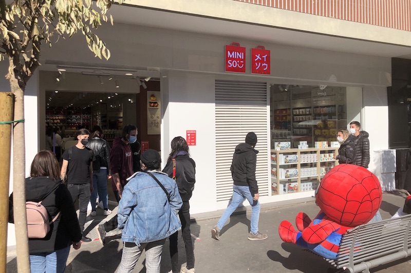 MINISO store located at Via Tuscolana, Rome